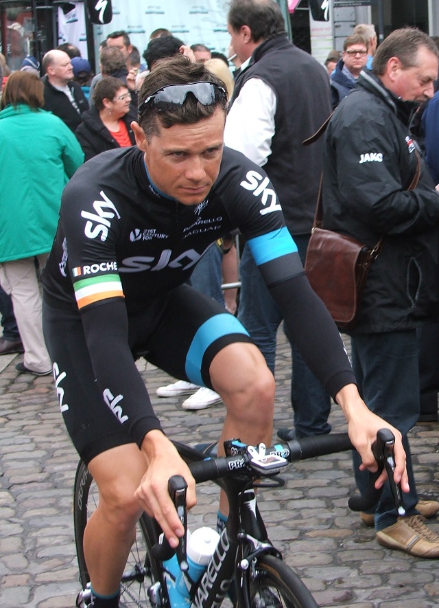 Nicolas Roche would crash out of the race, but escaped serious injury