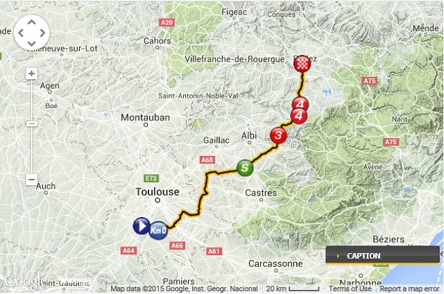 Tour de France Stage 13 Map