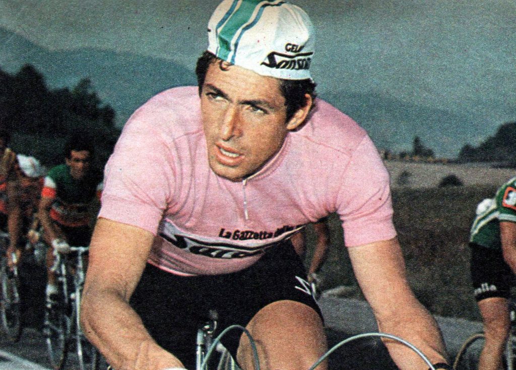 Francesco Moser wearing the leader's jersey at the 1979 race (Photo: Wikimedia Commons)