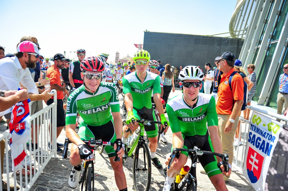 The Irish team before the start (Photo: Sean Rowe)