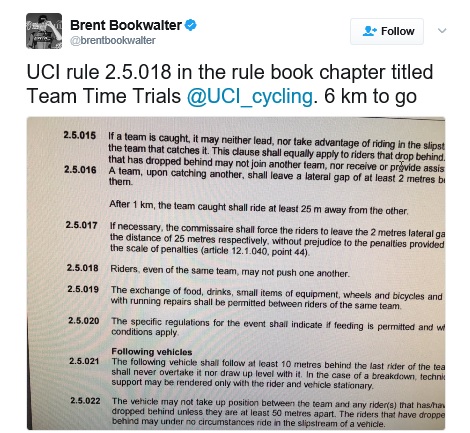 Brent Bookwalter Tweet